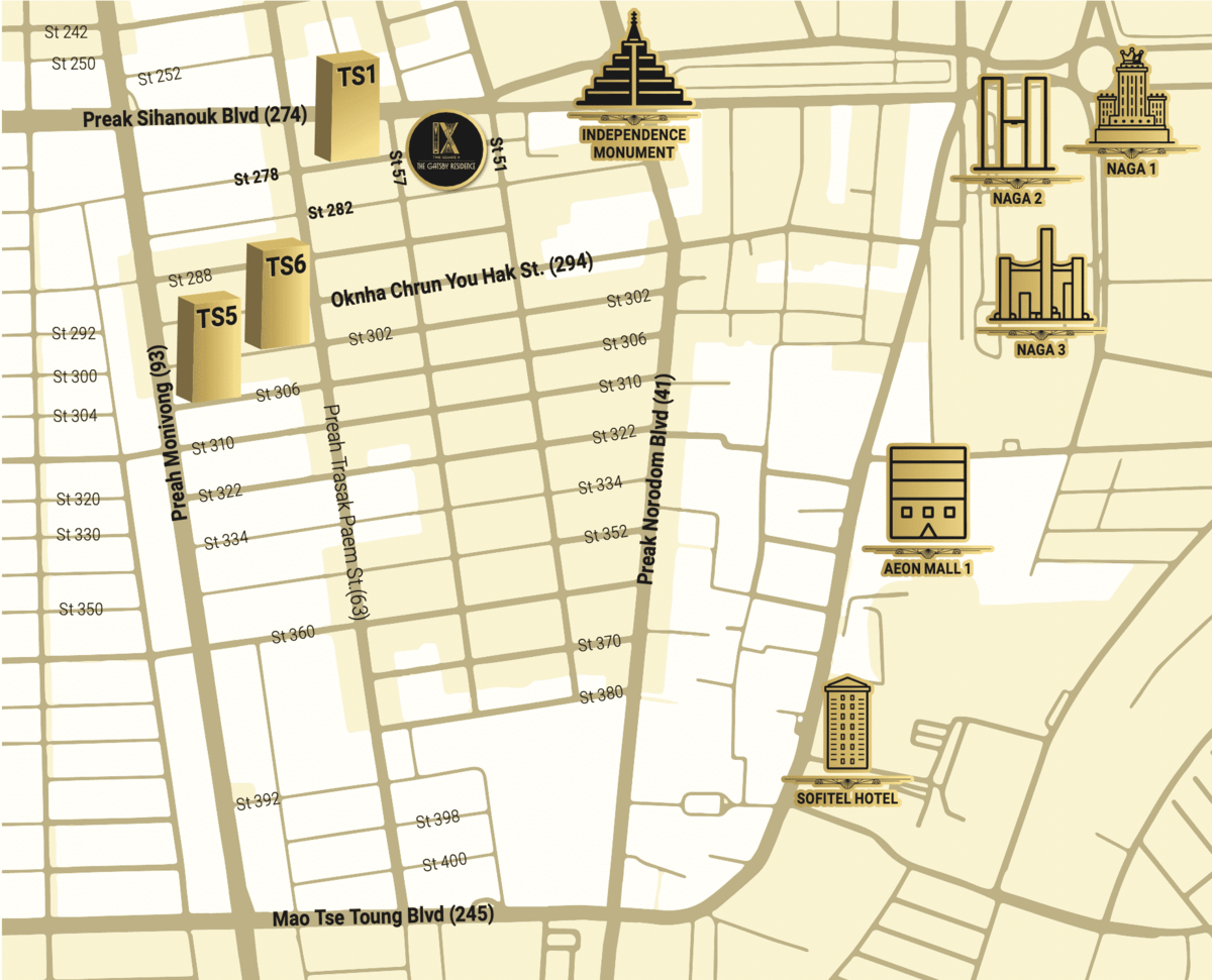 Time Square 9 周辺のエリア地図