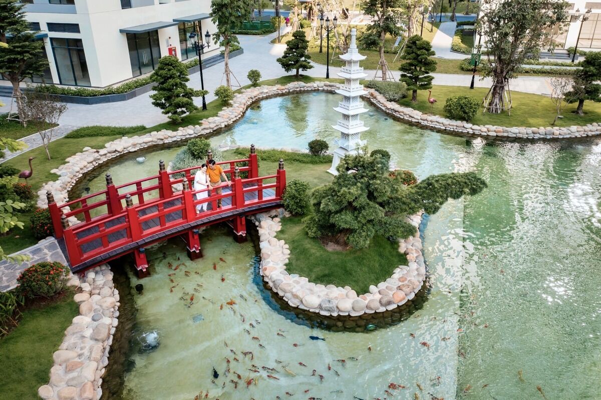 The Origami区画内の日本庭園