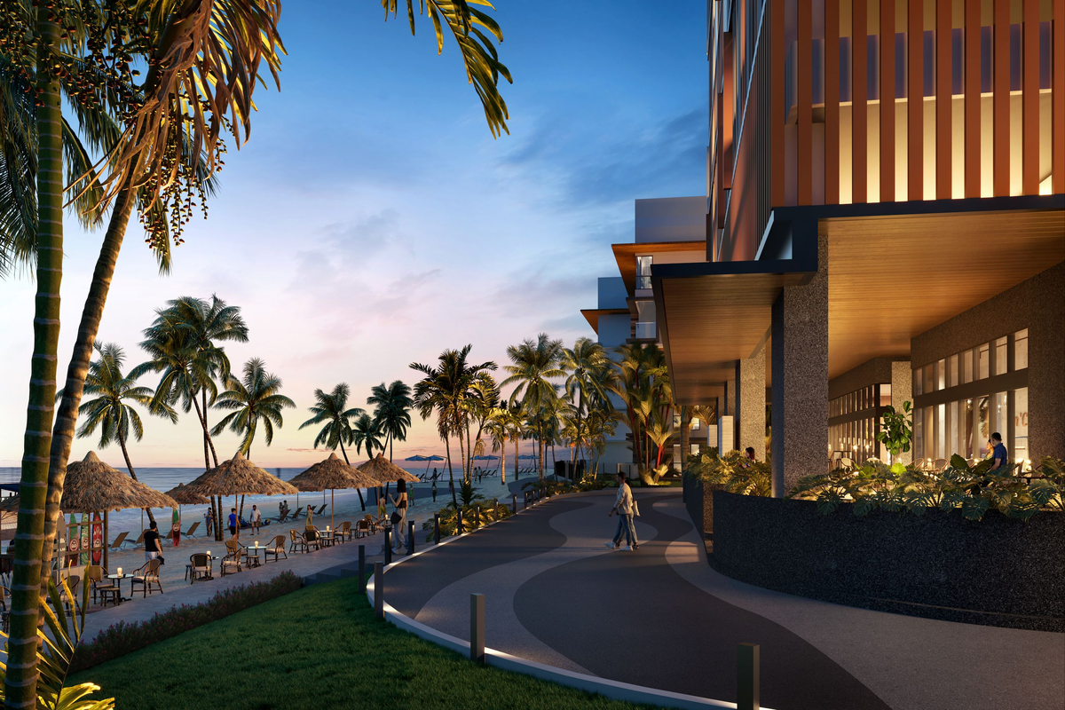 Tropicana Cenang Clarissaのビーチ沿いの共用施設部分