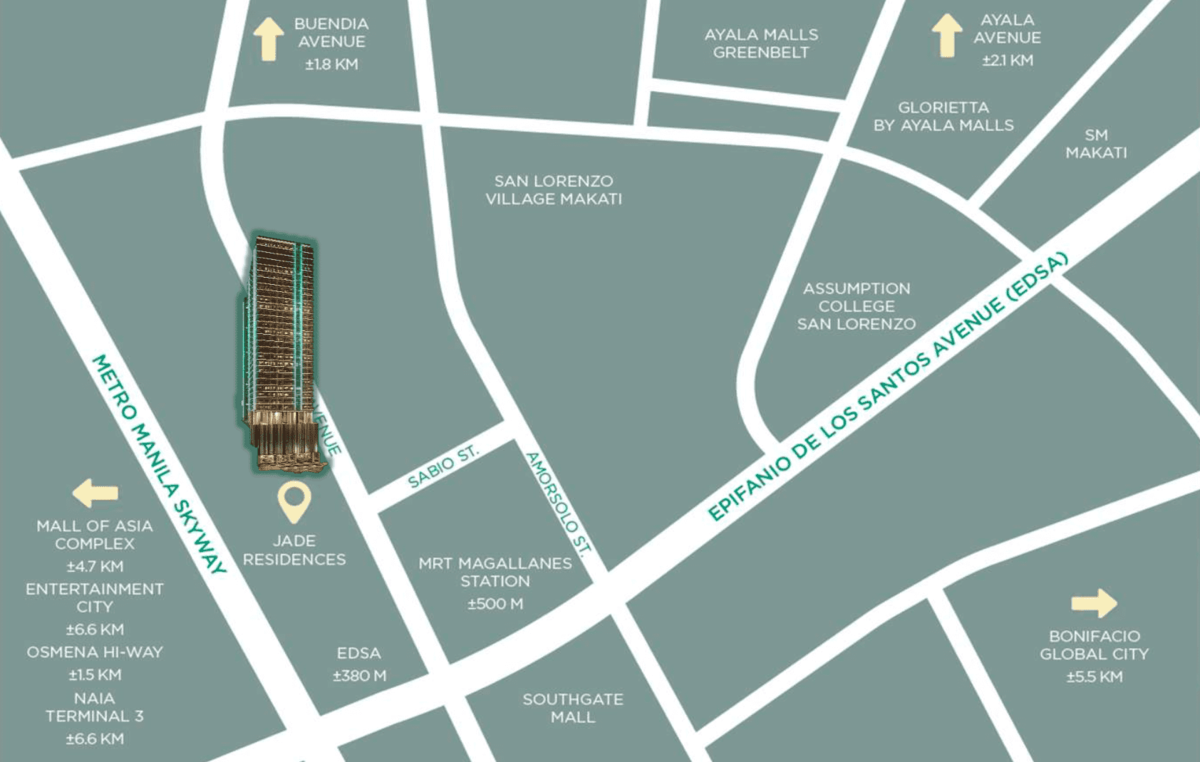 Jade Residencesの周辺マップ