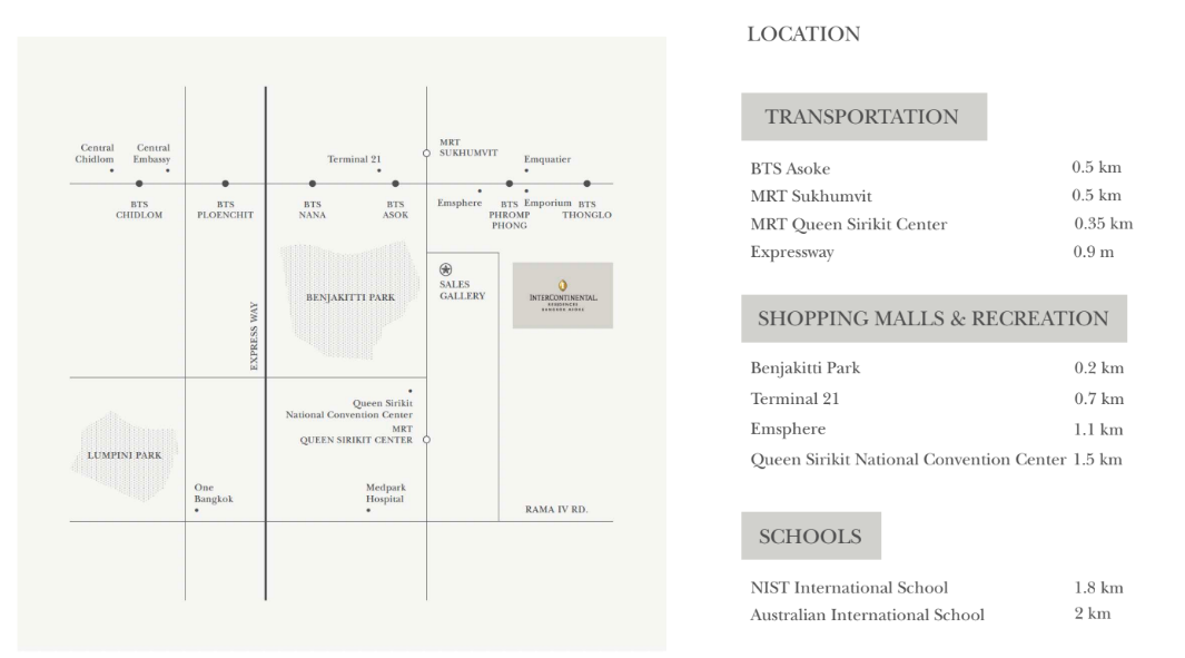 InterContinental Residences Bangkok Asokeの周辺地図